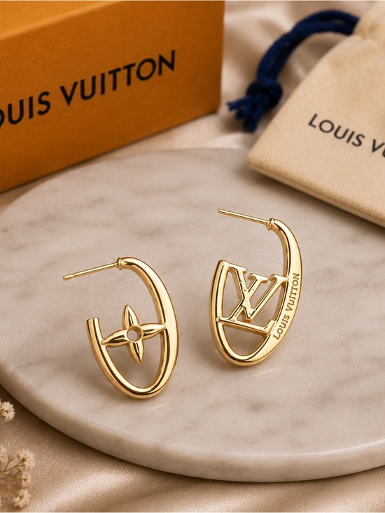 Fashion Jewelry Jewelry - Beautiful LV Style Open Hoop Earrings